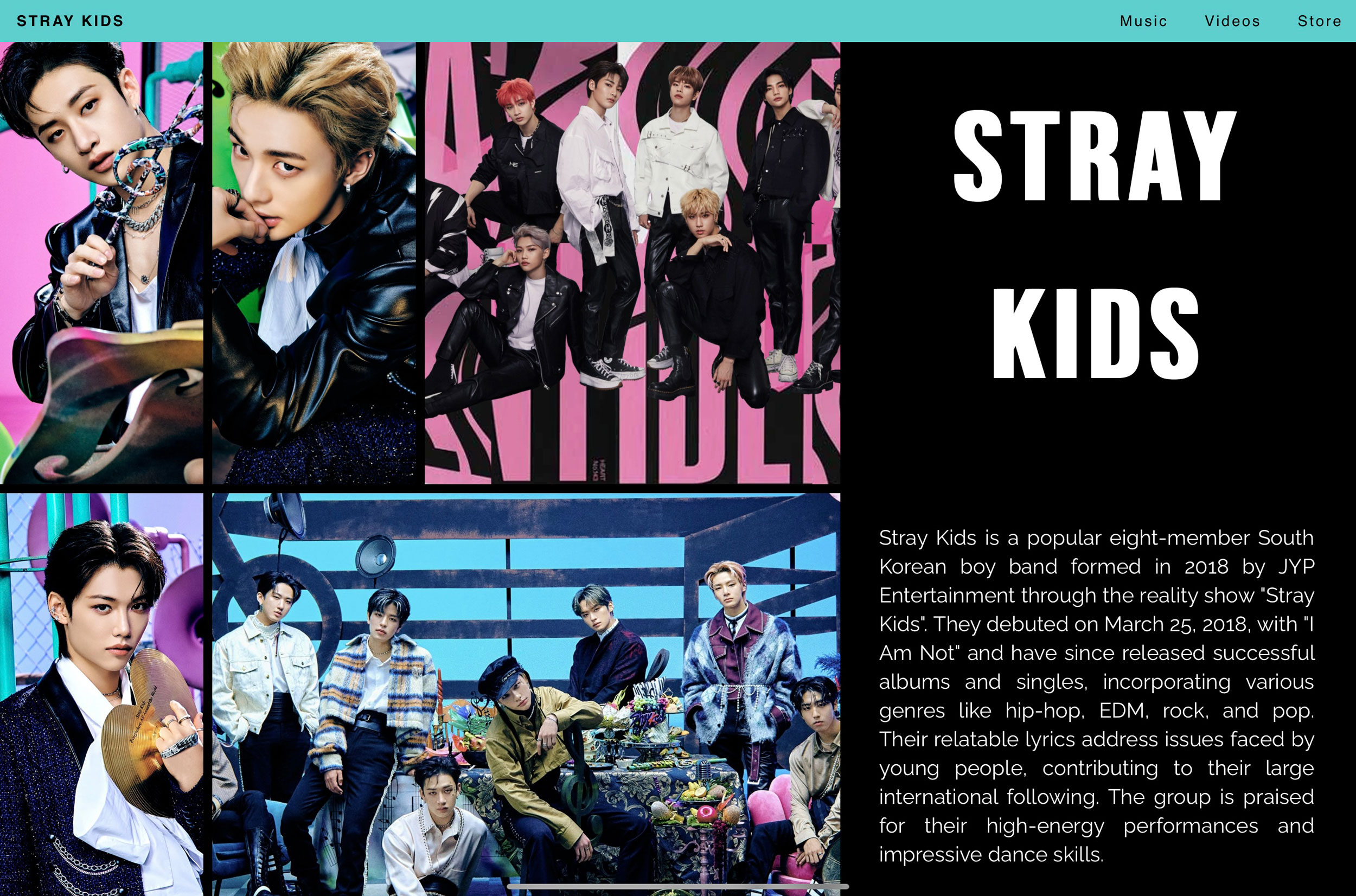 STRAY KIDS RESPONSIVE WEBSITE